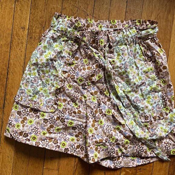 SCOTCH AND SODA, WOMEN'S FLORAL SHORTS (FLORAL BROWN) - Picture 3 of 4